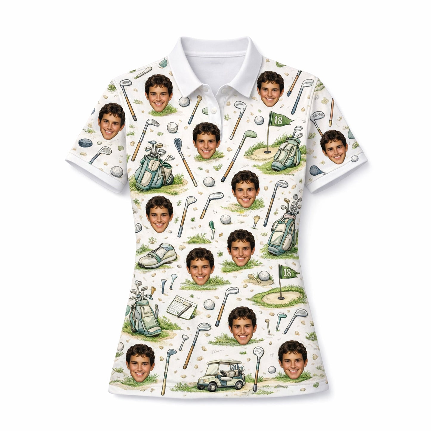 Women's Personalized Custom Face Photo Golf Polo Shirt GIA26041501_2.jpg