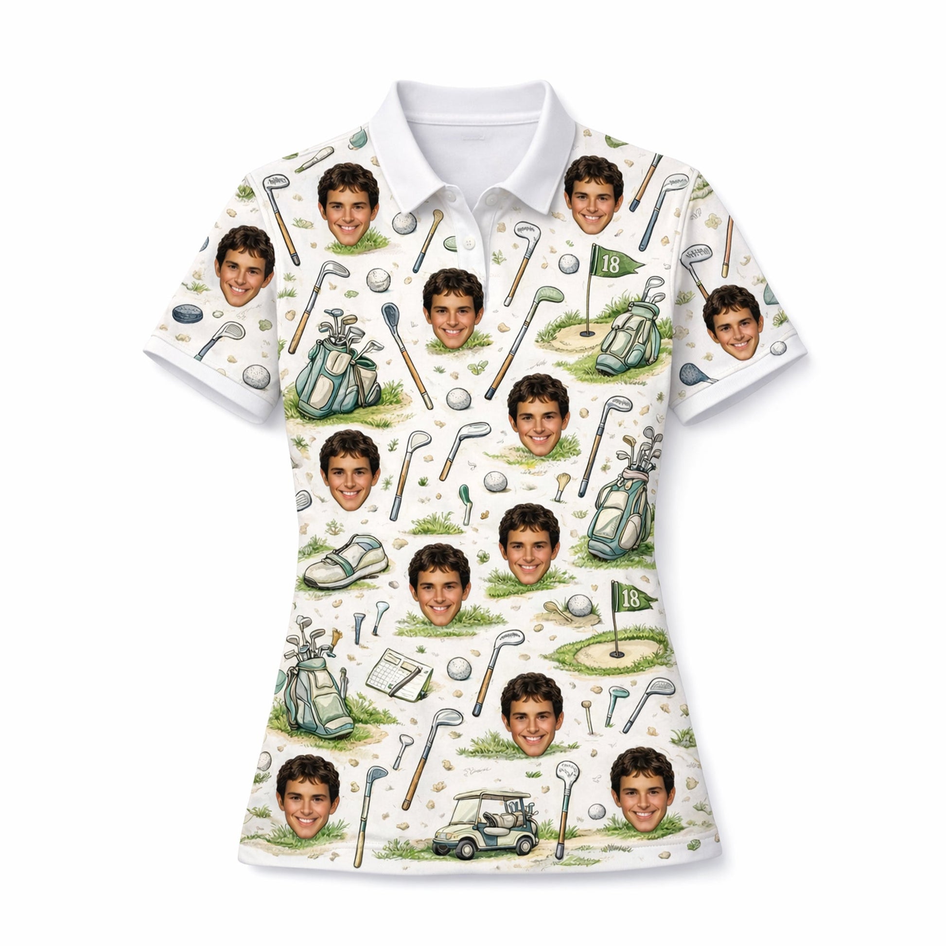 Women's Personalized Custom Face Photo Golf Polo Shirt GIA26041501_2.jpg