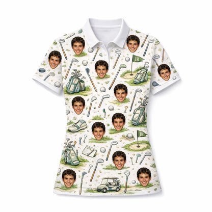 Women's Personalized Custom Face Photo Golf Polo Shirt GIA26041501_2.jpg