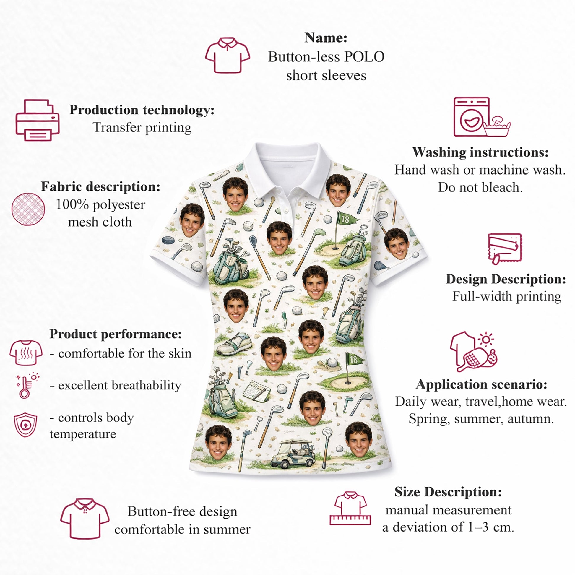 Women's Personalized Custom Face Photo Golf Polo Shirt GIA26041501_4.jpg