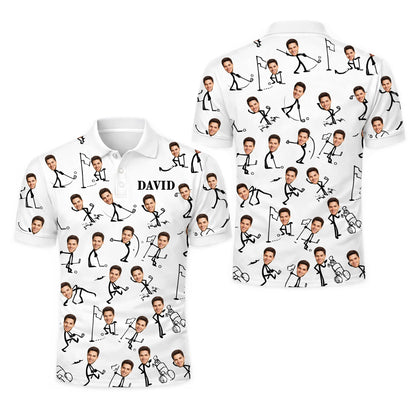 Custom Face Stick Figure Golfer Mens Polo Shirt White GIA26041601_1.jpg