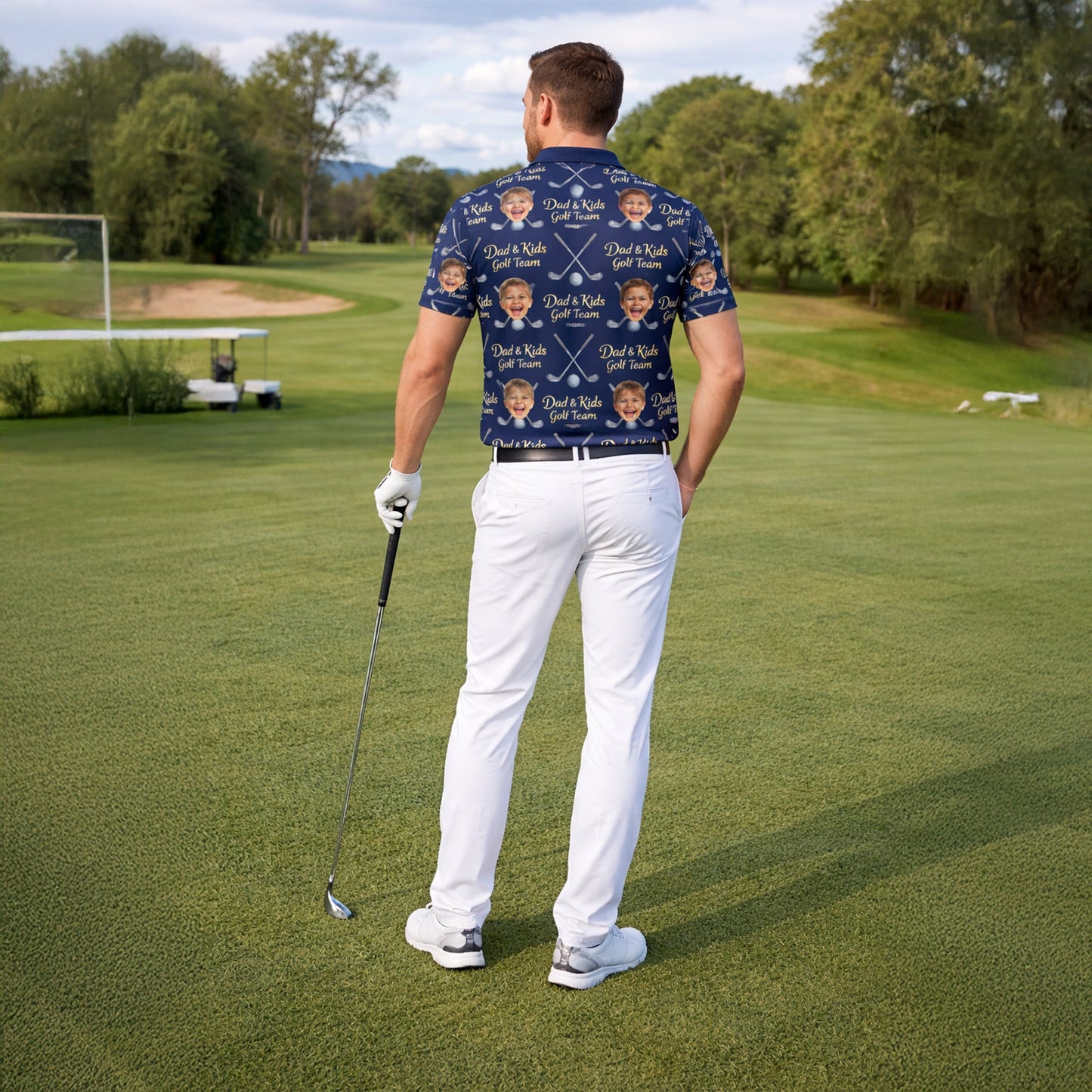 Dad and Kids Golf Team Custom Photo Face Polo Navy GIA26041603_7.jpg