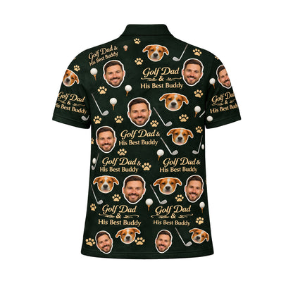 Golf Dad & His Best Buddy Custom Photo Polo Green GIA26041604_3.jpg