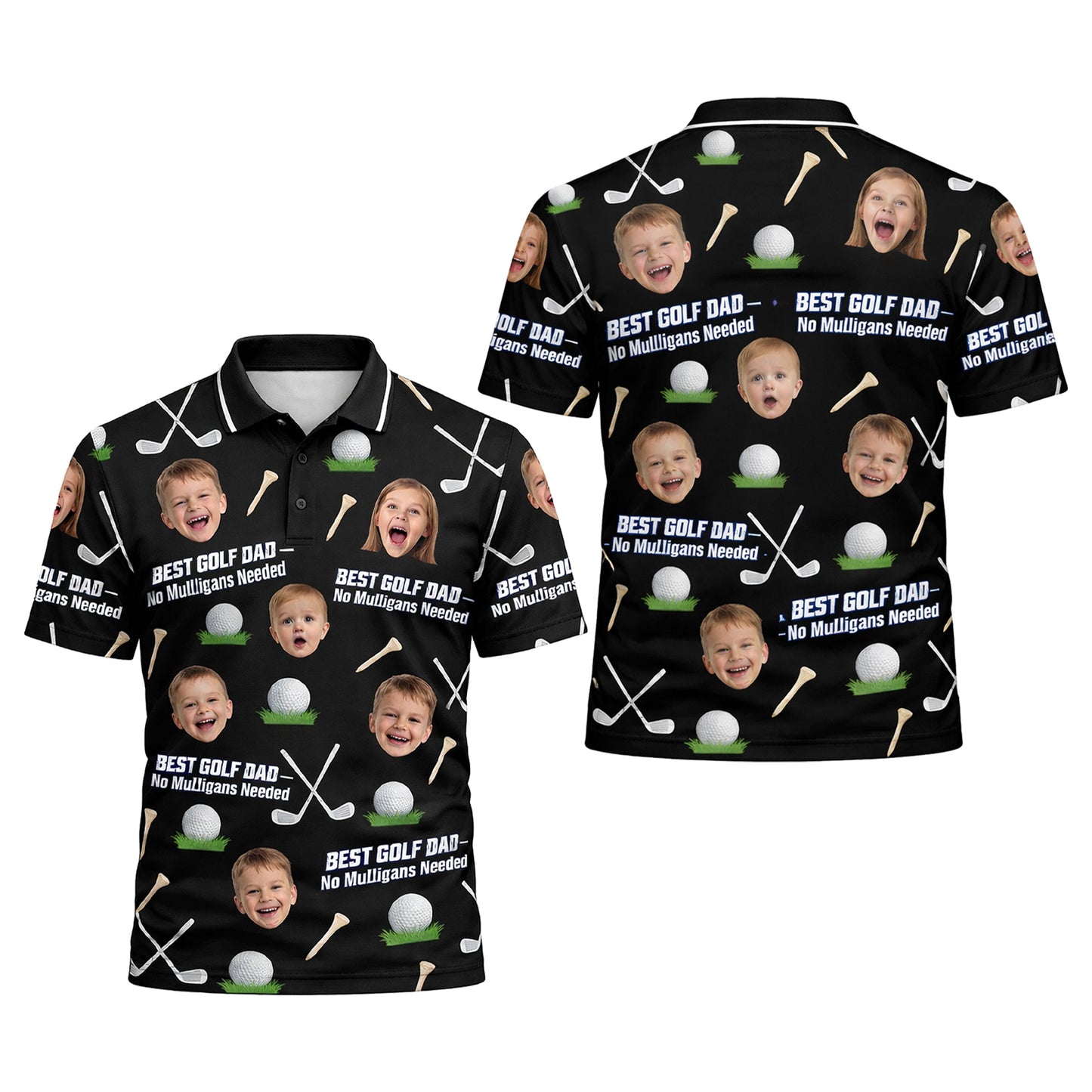 Custom Kids Photo Best Golf Dad Polo Shirt Black GIA26041607_1.jpg