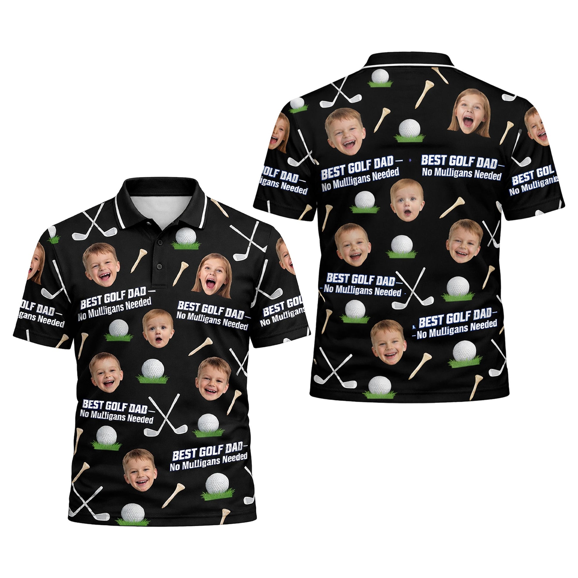 Custom Kids Photo Best Golf Dad Polo Shirt Black GIA26041607_1.jpg