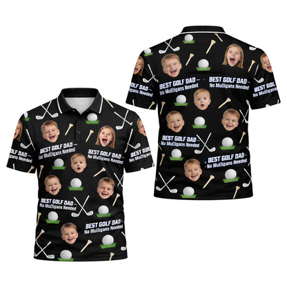 Custom Kids Photo Best Golf Dad Polo Shirt Black GIA26041607_1.jpg