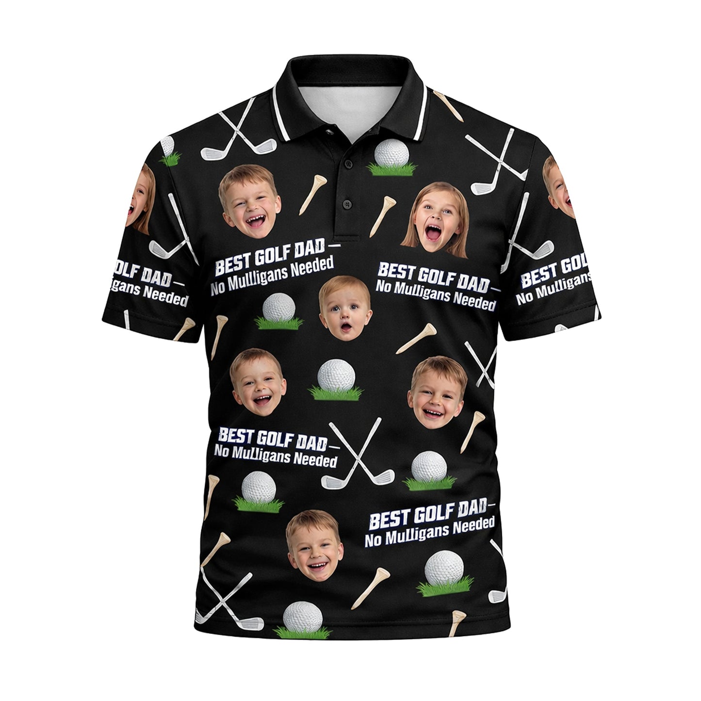 Custom Kids Photo Best Golf Dad Polo Shirt Black GIA26041607_2.jpg