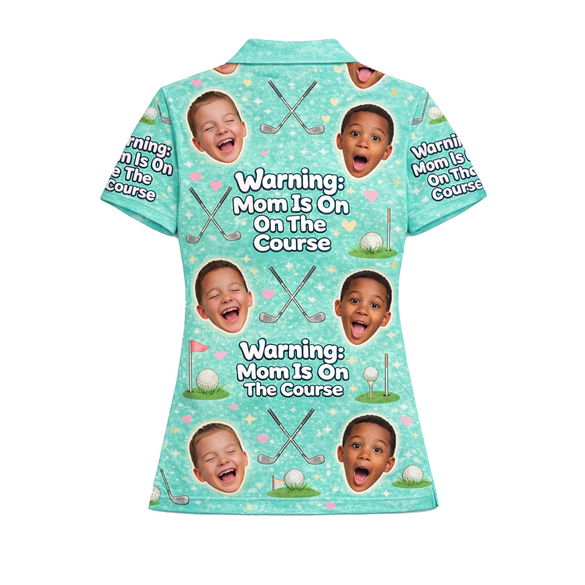 Funny Golf Mom Custom Face Mint Green Polo Shirt GIA26041804_3.jpg