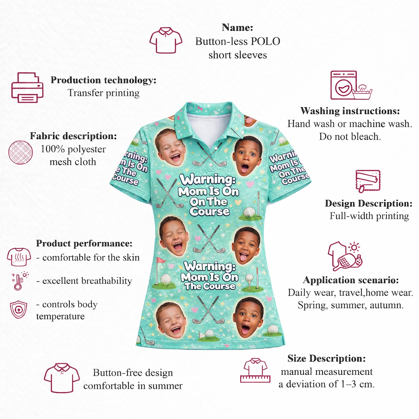Funny Golf Mom Custom Face Mint Green Polo Shirt GIA26041804_4.jpg