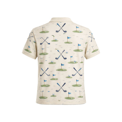 Custom Name Est Year Watercolor Golf Polo Cream Beige GIA26042002_3.jpg