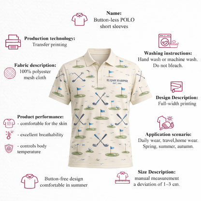 Custom Name Est Year Watercolor Golf Polo Cream Beige GIA26042002_4.jpg