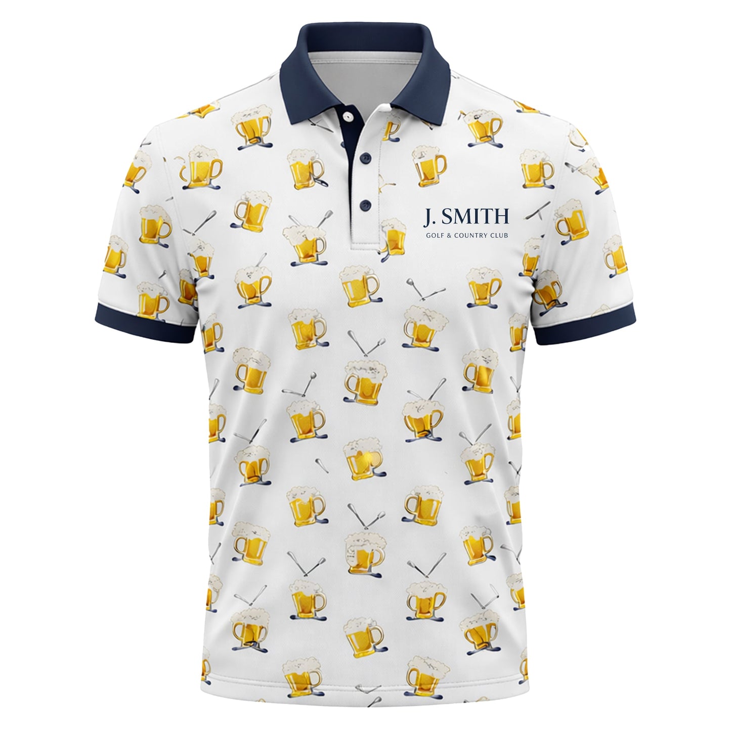 Personalized Beer & Golf Clubs Country Club Polo White GIA26042004_2.jpg