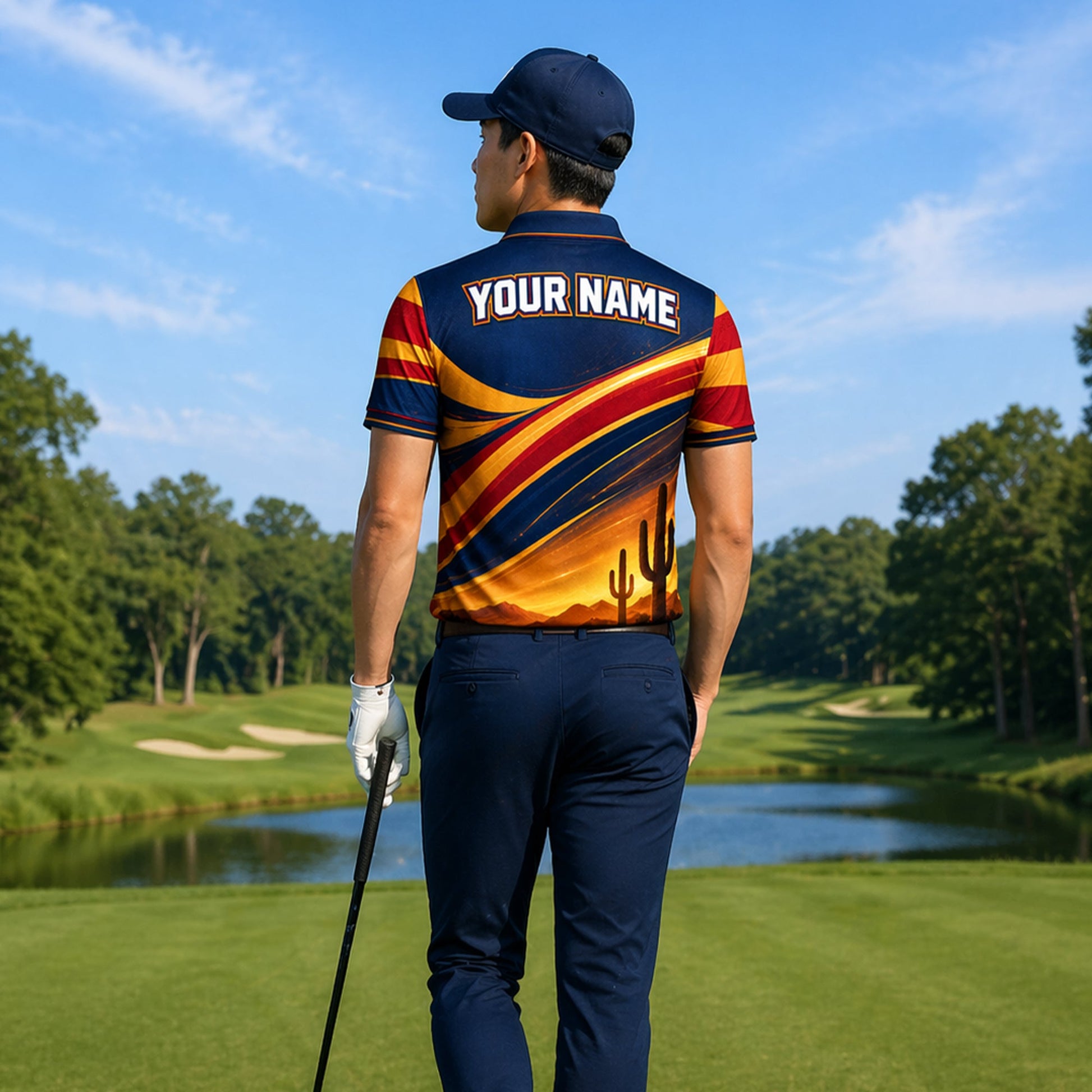 Arizona Desert Sunset Custom Name Golf Polo Shirt Men GIA26042101_7.jpg