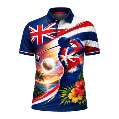 Hawaii Flag Tropical Golfer Custom Name Polo Sunset GIA26042103_2.jpg