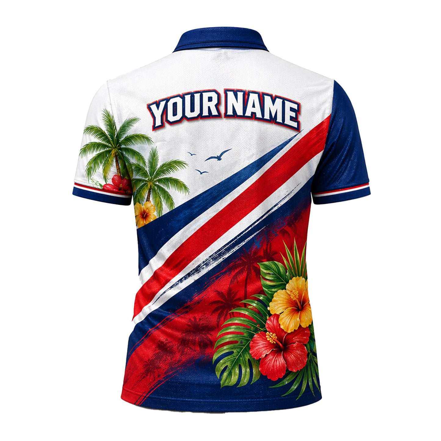 Hawaii Flag Tropical Golfer Custom Name Polo Sunset GIA26042103_3.jpg