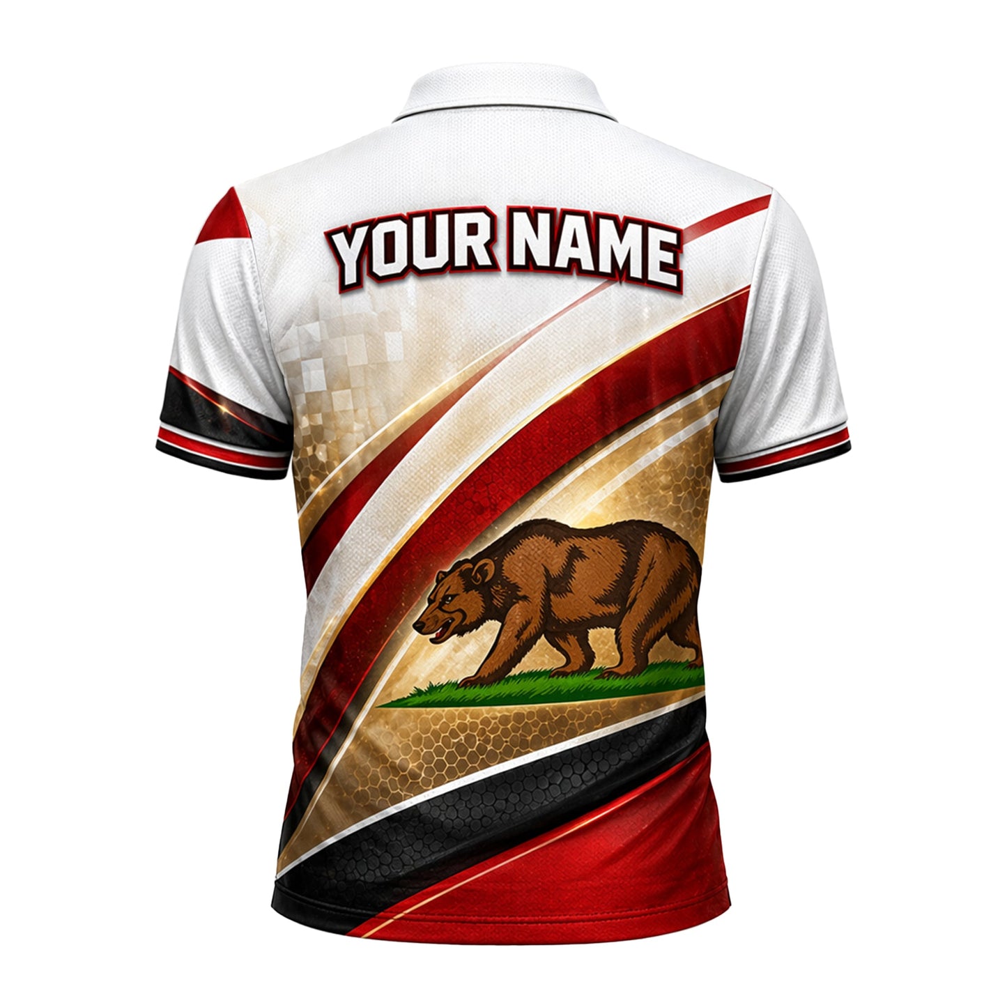 California Bear Golfer Custom Name Polo White Red Gold GIA26042105_3.jpg