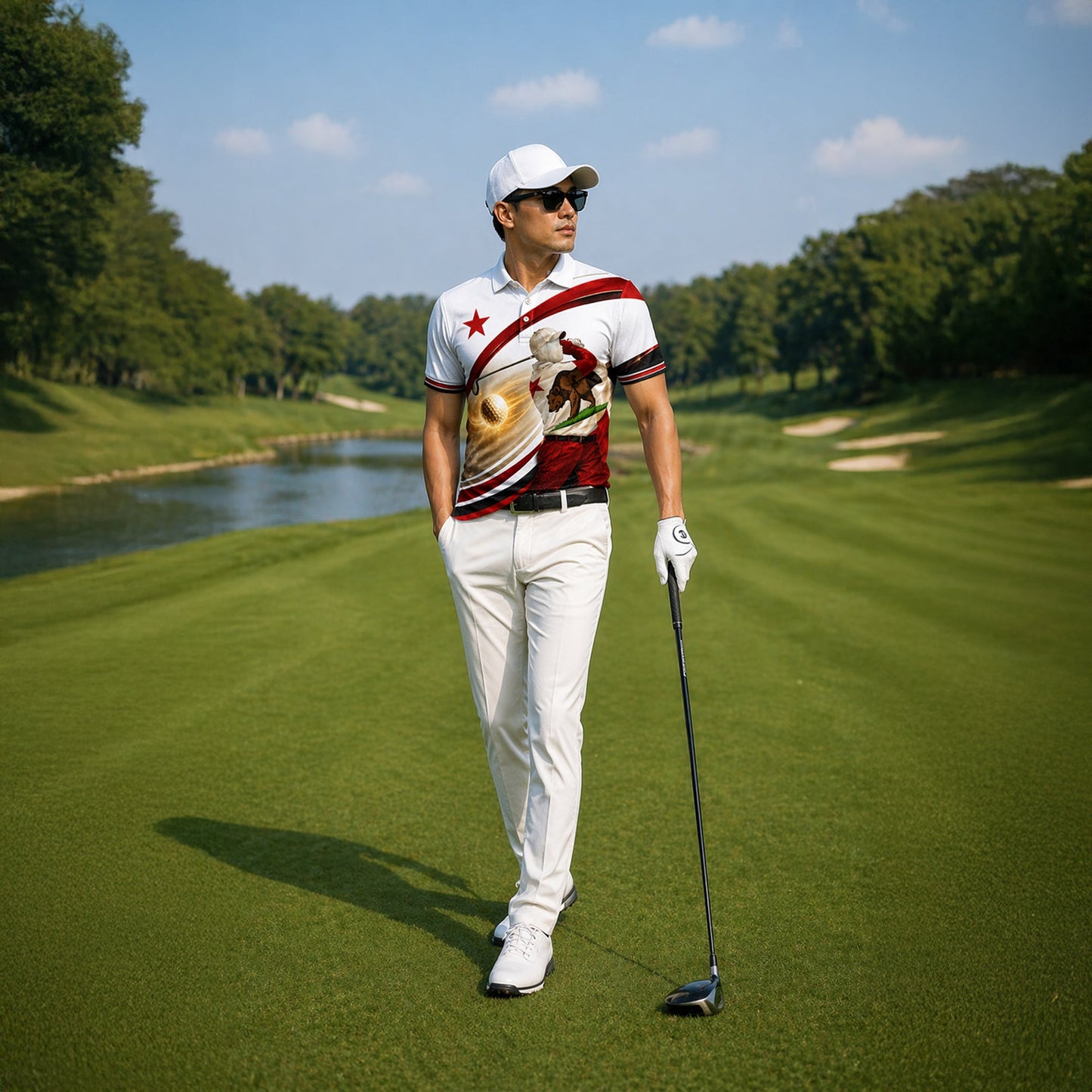 California Bear Golfer Custom Name Polo White Red Gold GIA26042105_6.jpg