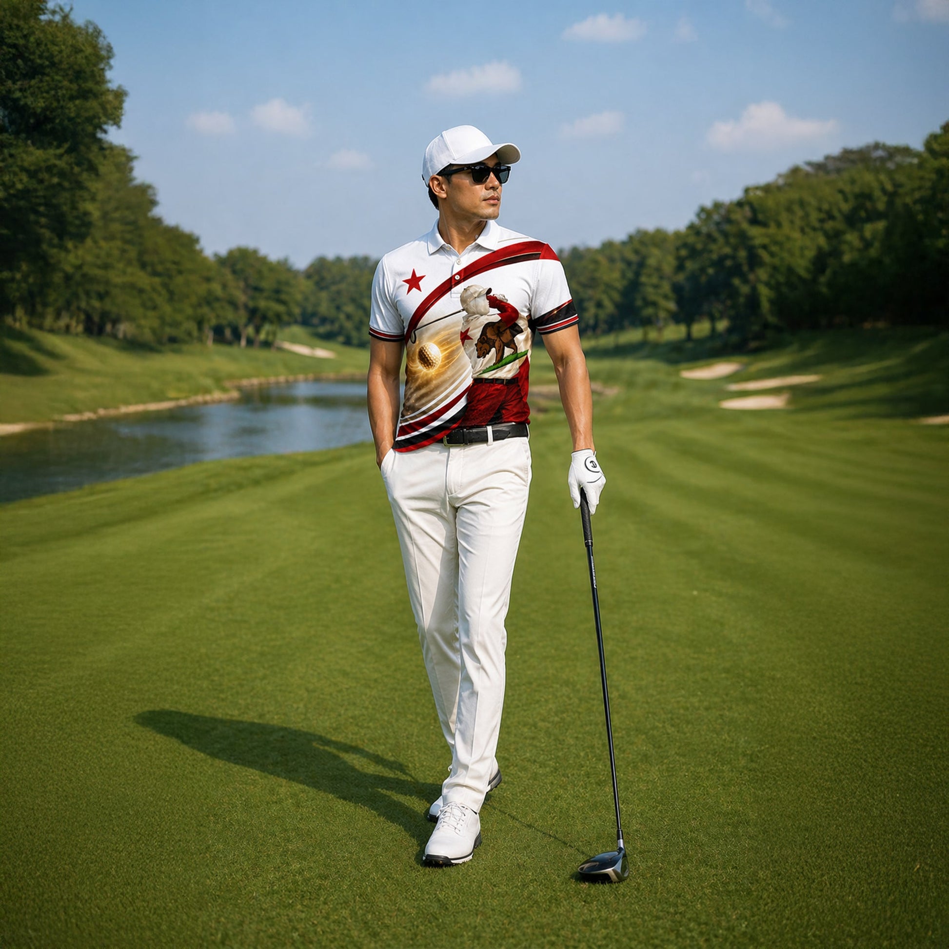 California Bear Golfer Custom Name Polo White Red Gold GIA26042105_6.jpg