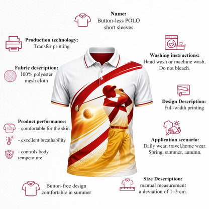 Custom Name Florida Golfer Tropical Palm Polo White Red GIA26042106_4.jpg