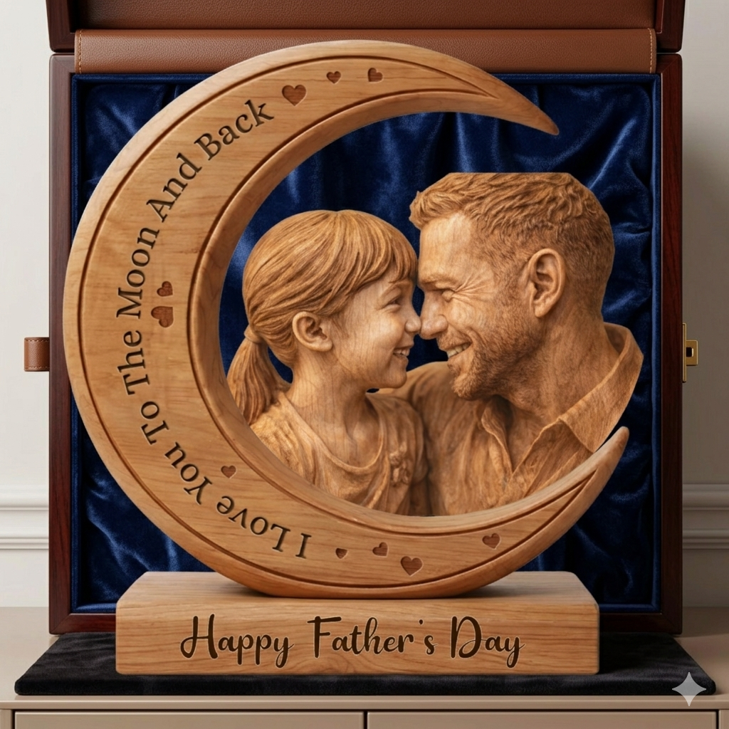 I Love You To The Moon and back - Wooden Plaque