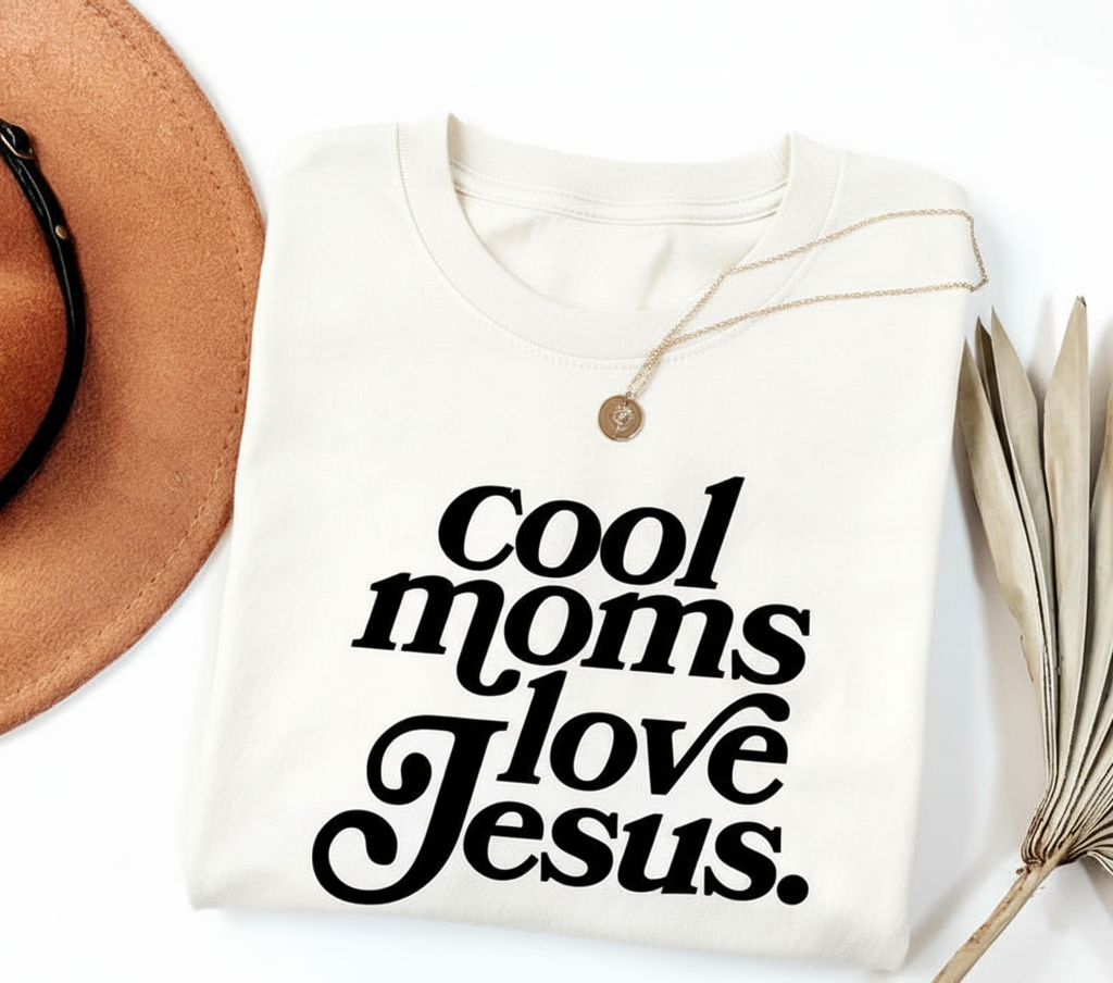 Cool Moms Love Jesus Sweatshirt-Hoodie, Christian Mom Shirt, Praying Mama Shirts, Faith Based Sweatshirt, Faithful Shirt, Religious Mom Tee