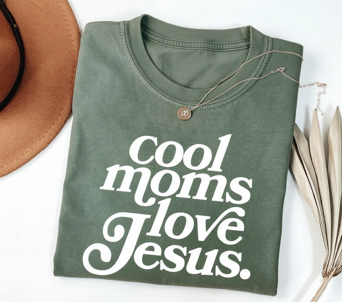 Cool Moms Love Jesus Sweatshirt-Hoodie, Christian Mom Shirt, Praying Mama Shirts, Faith Based Sweatshirt, Faithful Shirt, Religious Mom Tee