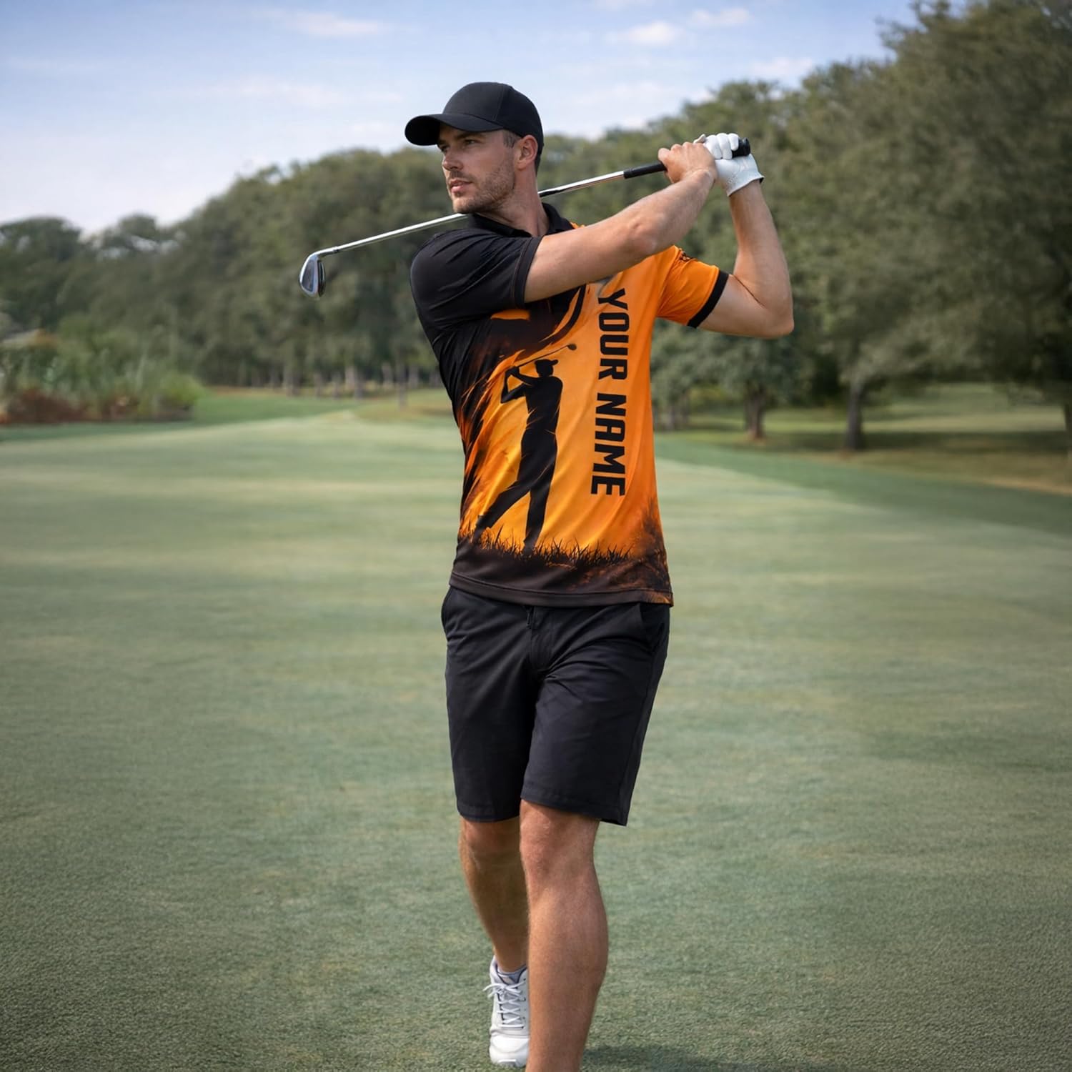 GIA26031605 GolfPoloShirtCustomNamePersonalizedGolferSilhouettePerformancePoloShirtforMenBlack3.jpg
