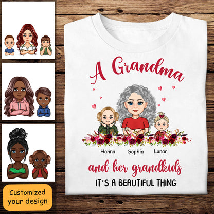 Grandma And Grandkids Beautiful Thing - Personalized Apprael - Gift For Mother, Gift For Grandma, Mother's Day GrandmaAndGrandkidsBeautifulThing-1.jpg