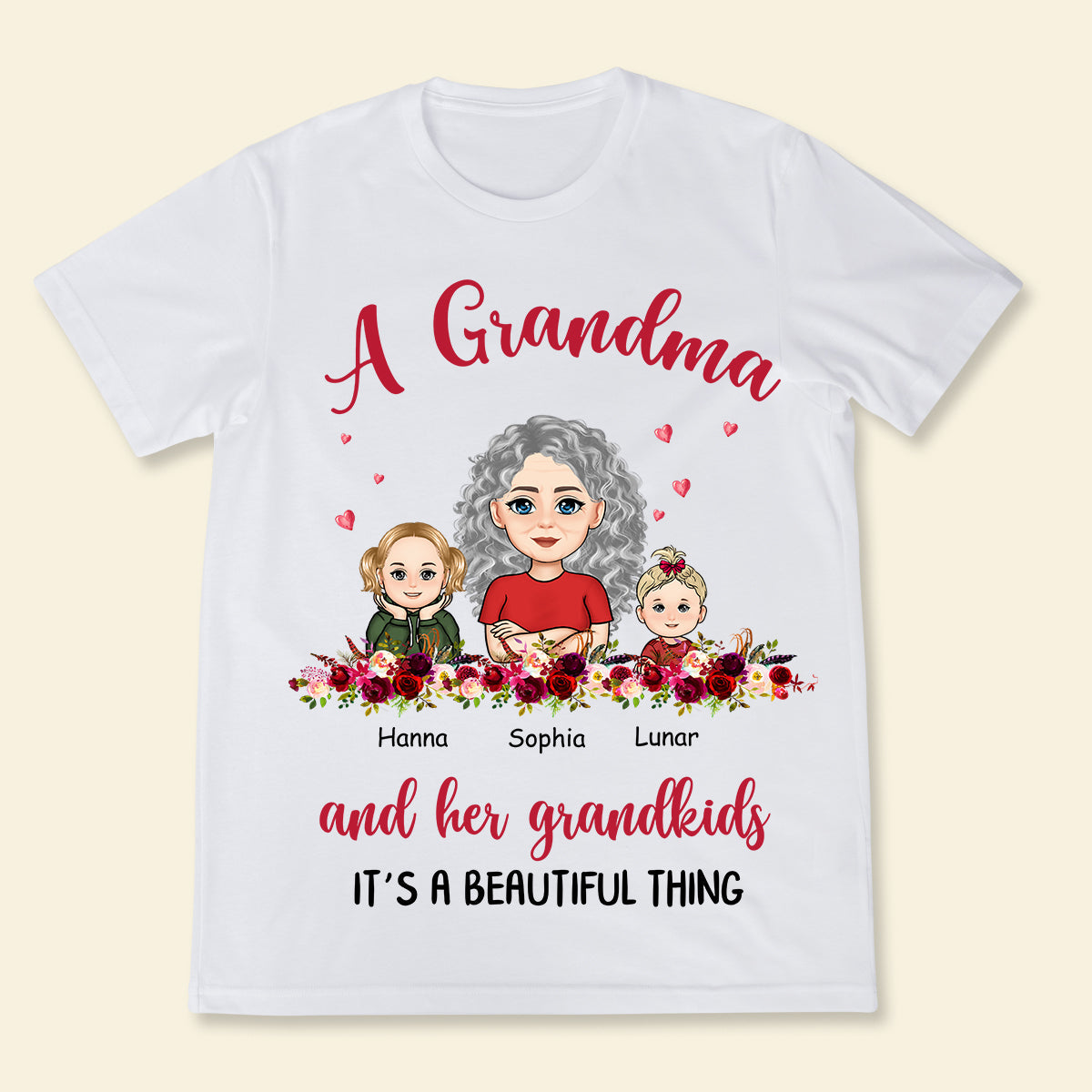 Grandma And Grandkids Beautiful Thing - Personalized Apprael - Gift For Mother, Gift For Grandma, Mother's Day GrandmaAndGrandkidsBeautifulThing-3.jpg