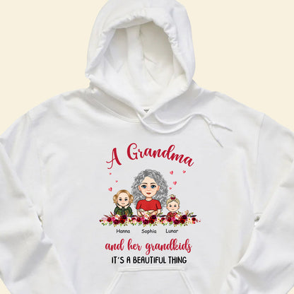 Grandma And Grandkids Beautiful Thing - Personalized Apprael - Gift For Mother, Gift For Grandma, Mother's Day GrandmaAndGrandkidsBeautifulThing-4.jpg