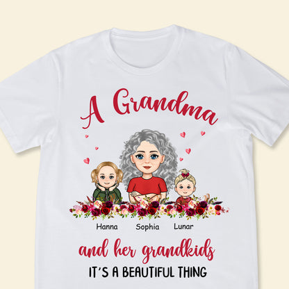 Grandma And Grandkids Beautiful Thing - Personalized Apprael - Gift For Mother, Gift For Grandma, Mother's Day GrandmaAndGrandkidsBeautifulThing-5.jpg