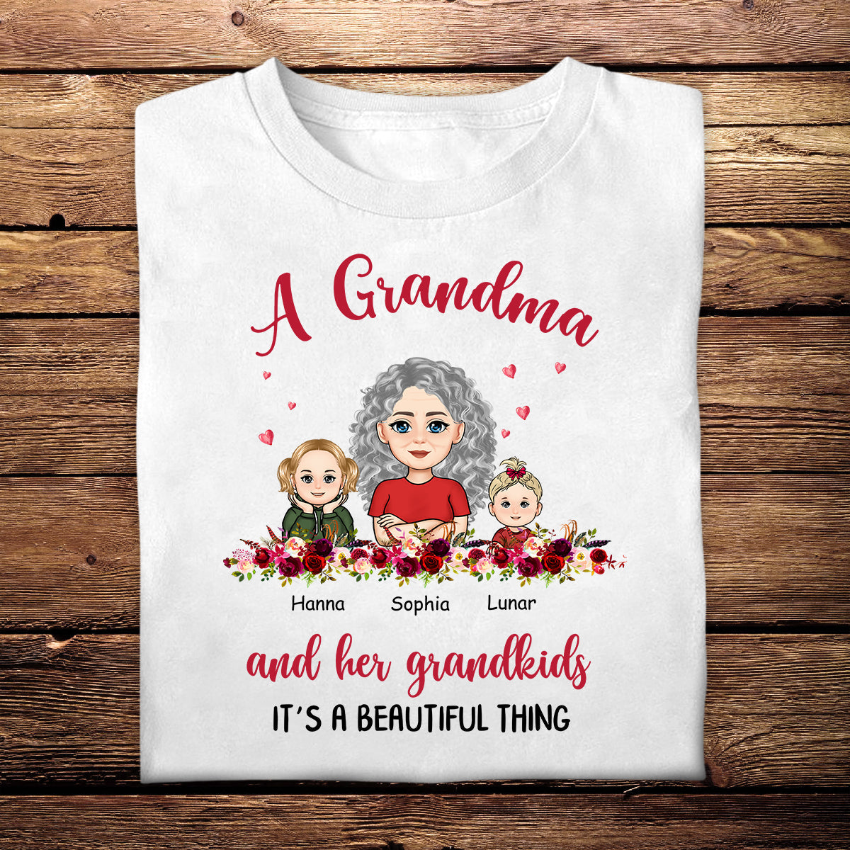 Grandma And Grandkids Beautiful Thing - Personalized Apprael - Gift For Mother, Gift For Grandma, Mother's Day GrandmaAndGrandkidsBeautifulThing-6.jpg