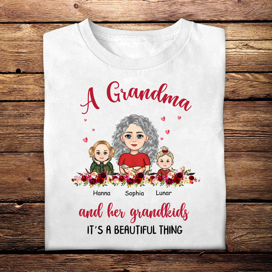 Grandma And Grandkids Beautiful Thing - Personalized Apprael - Gift For Mother, Gift For Grandma, Mother's Day GrandmaAndGrandkidsBeautifulThing-6.jpg
