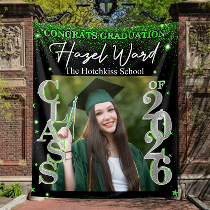 Class Of 2026 Custom Graduation Party Backdrop - Personalized Graduation Decor