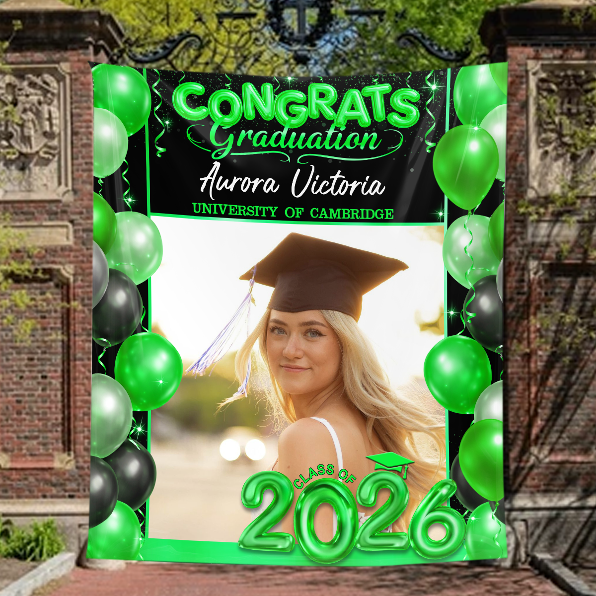 Party Backdrop - Personalized Graduation Decor