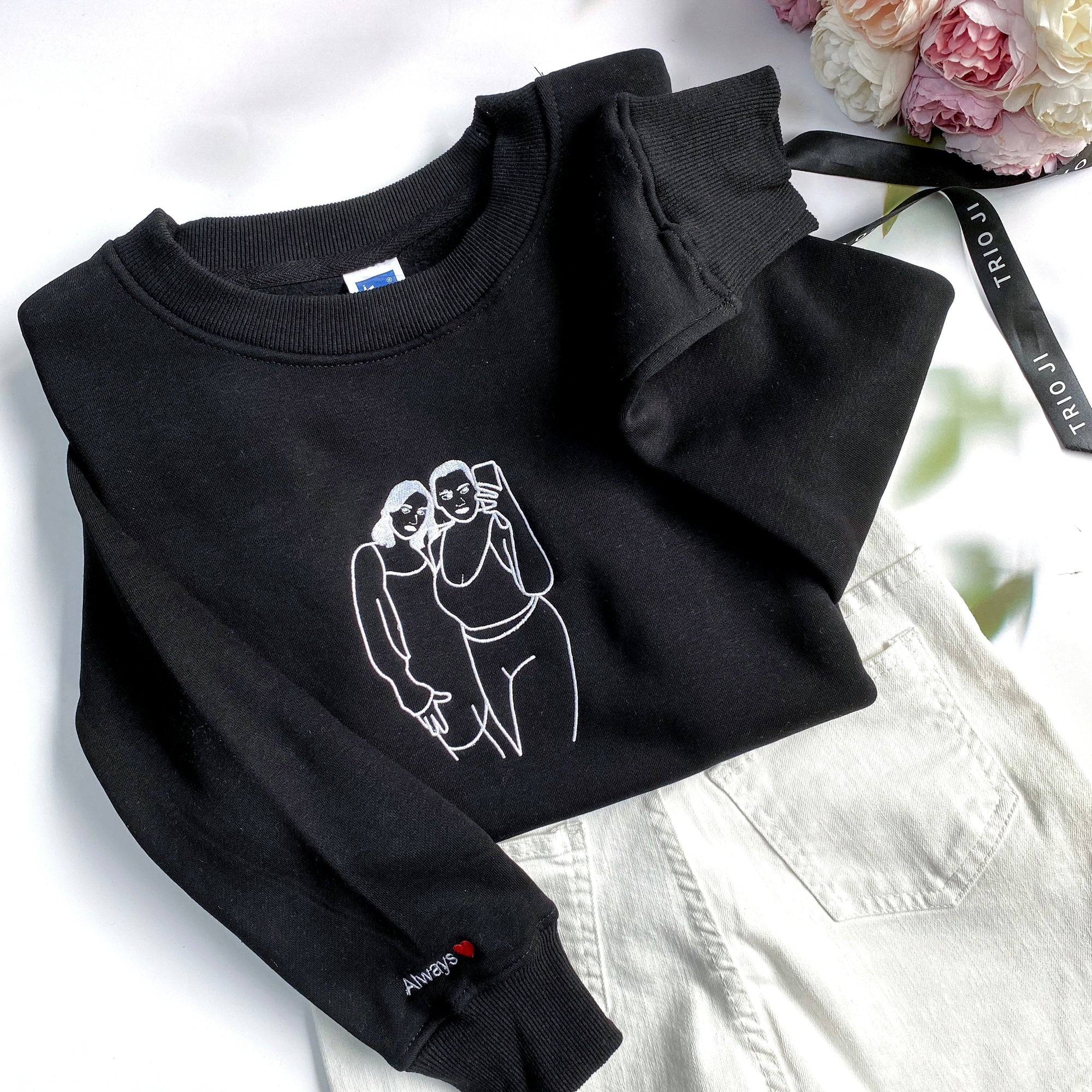 Embroidery Sexy Girl Mirror Selfie - Custom Photo Embroidered T-shirt - Gift For Girlfriend IMG_0488.jpg?v=1742187617
