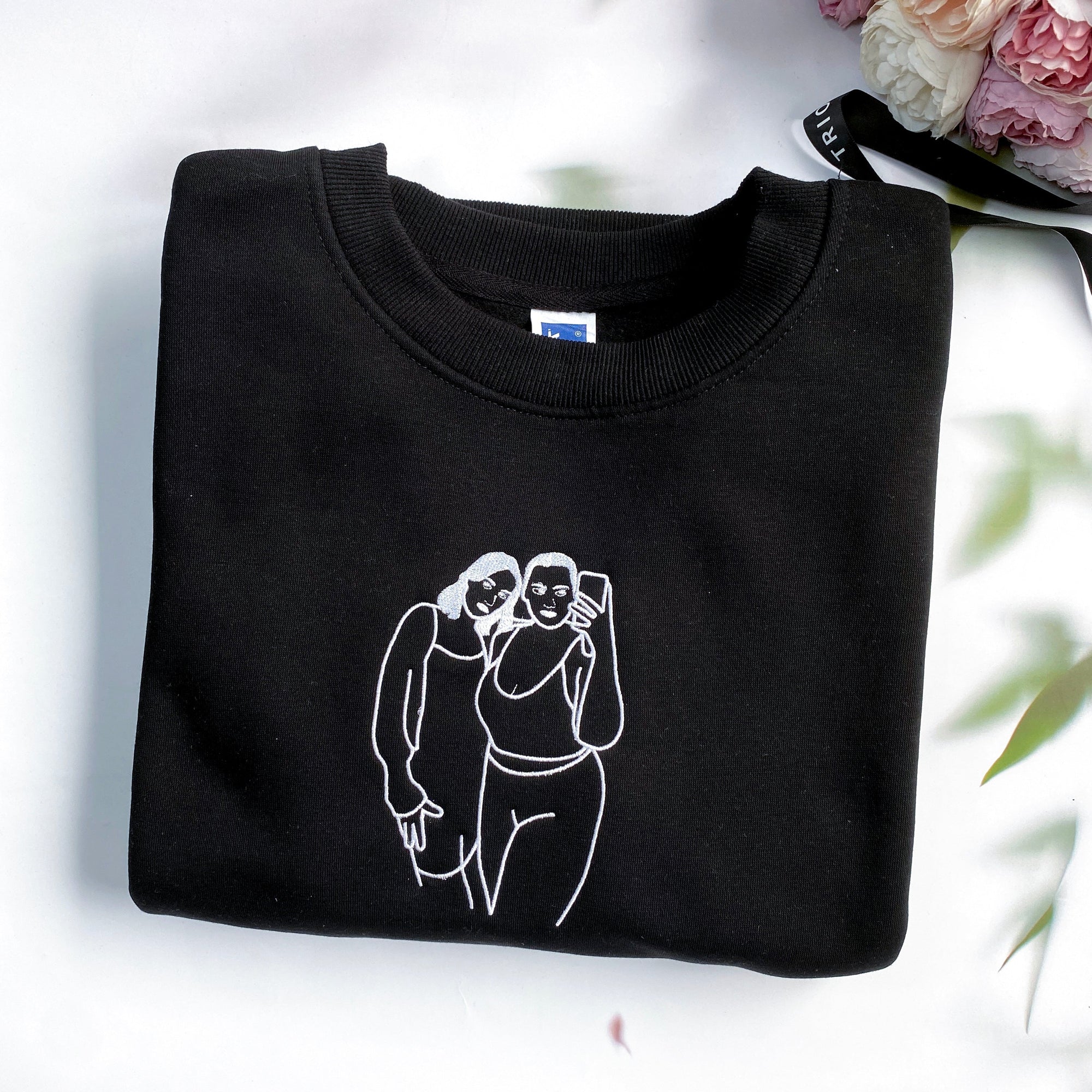 Embroidery Sexy Girl Mirror Selfie - Custom Photo Embroidered T-shirt - Gift For Girlfriend IMG_0496.jpg?v=1742187617