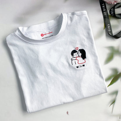 Couple Kiss - Personalized Embroidered Apparel - Gift For Couple IMG_0513.jpg?v=1743397439