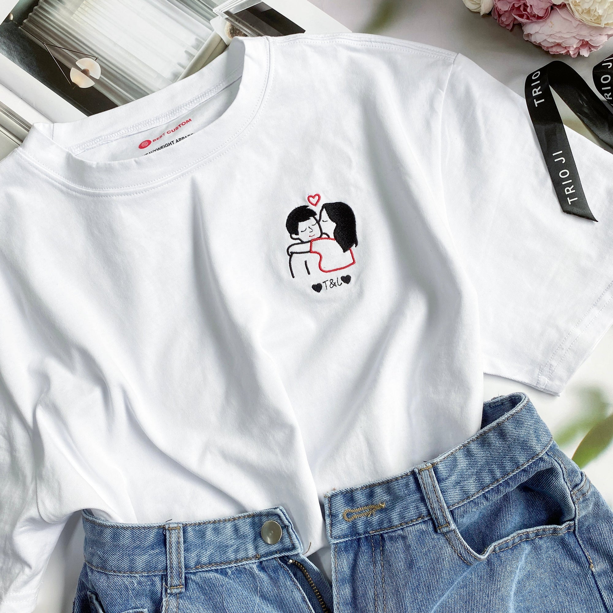 Couple Kiss - Personalized Embroidered Apparel - Gift For Couple IMG_0519.jpg?v=1743397439
