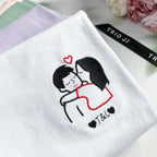 Couple Kiss - Personalized Embroidered Apparel - Gift For Couple IMG_0523.jpg?v=1743397439