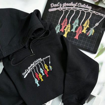 Papa Greatest Catch - Personalized Embroidered Apparel - Gift For Father IMG_2896.jpg?v=1742187622