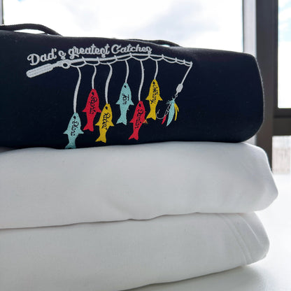 Papa Greatest Catch - Personalized Embroidered Apparel - Gift For Father IMG_2898.jpg?v=1742187622