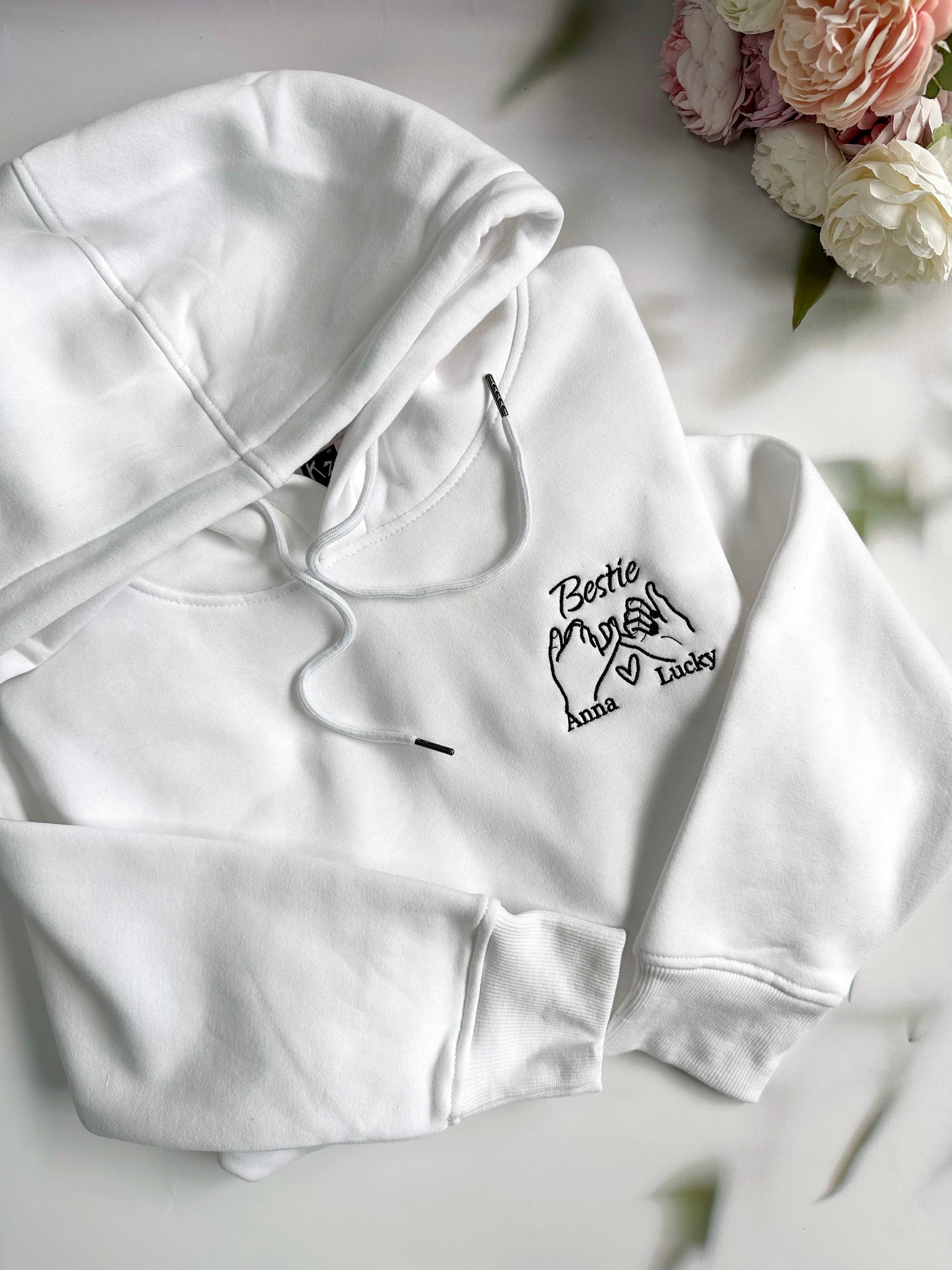 Besties Promise Hand - Personalized Embroidered Apparel - Gift For Friends, Bestie, Birthday IMG_6469.jpg?v=1743397404