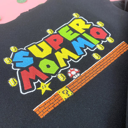 Super Mommio With Kids Name Embroidered Shirt IMG_E4342.jpg