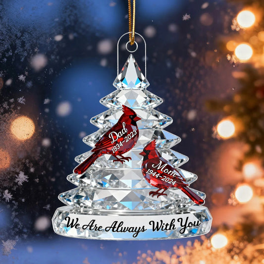 Memorial Tree Cardinals - Personalized Acrylic Ornament