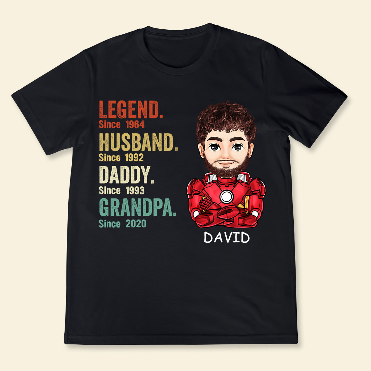 Legend Husband Daddy Papa Superhero - Personalized Apparel - Gift For Father, Dad, Papa, Father's Day LE56C1_1.jpg