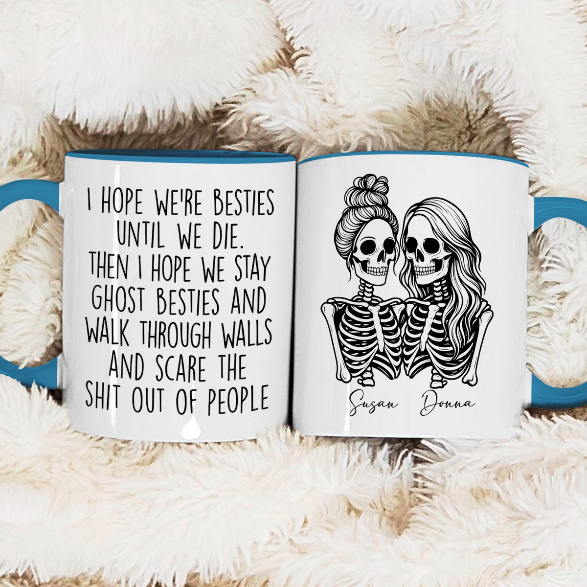 I Hope We're Friends Until We Die - Personalized Mug - Halloween Gift for Best Friends