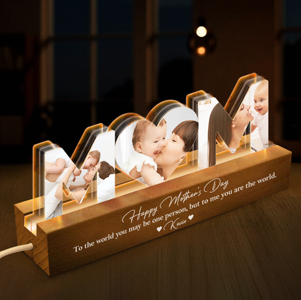 Custom Photo Happy Mother's Day LED Night Light