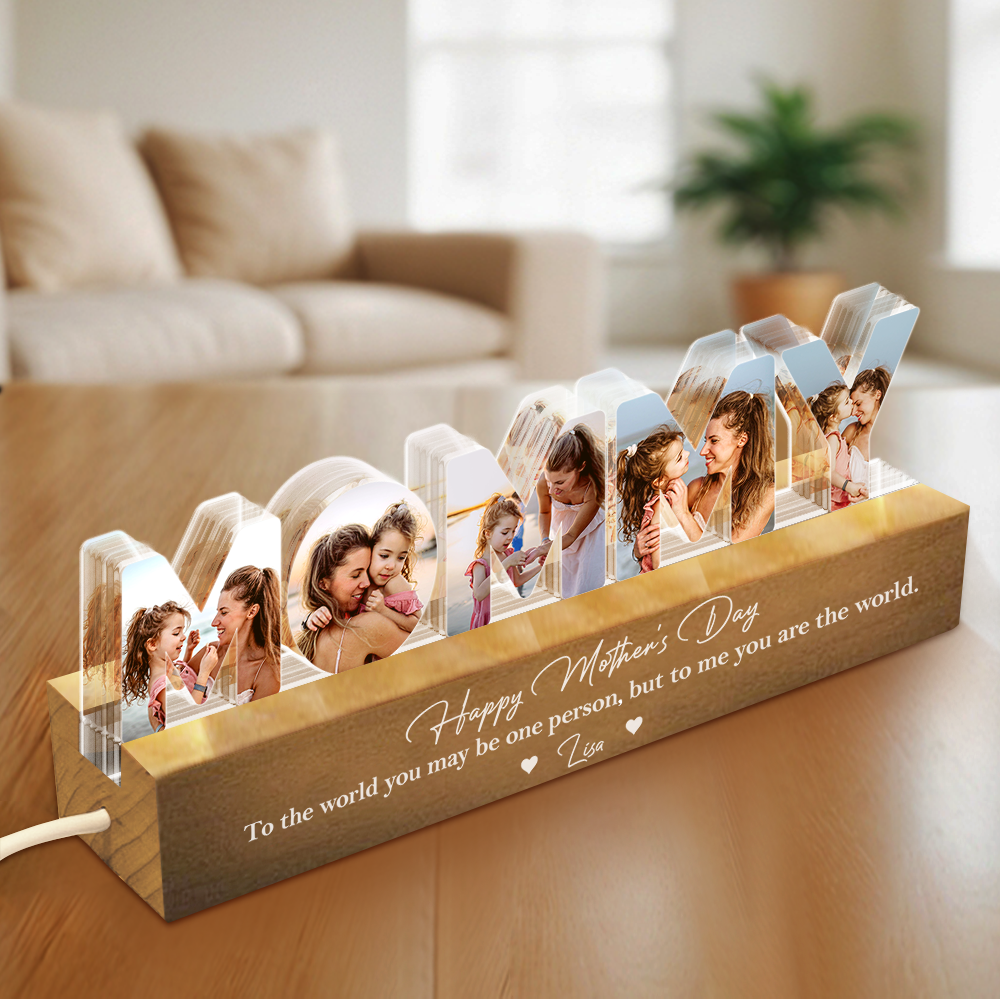Custom Photo Happy Mother's Day LED Night Light
