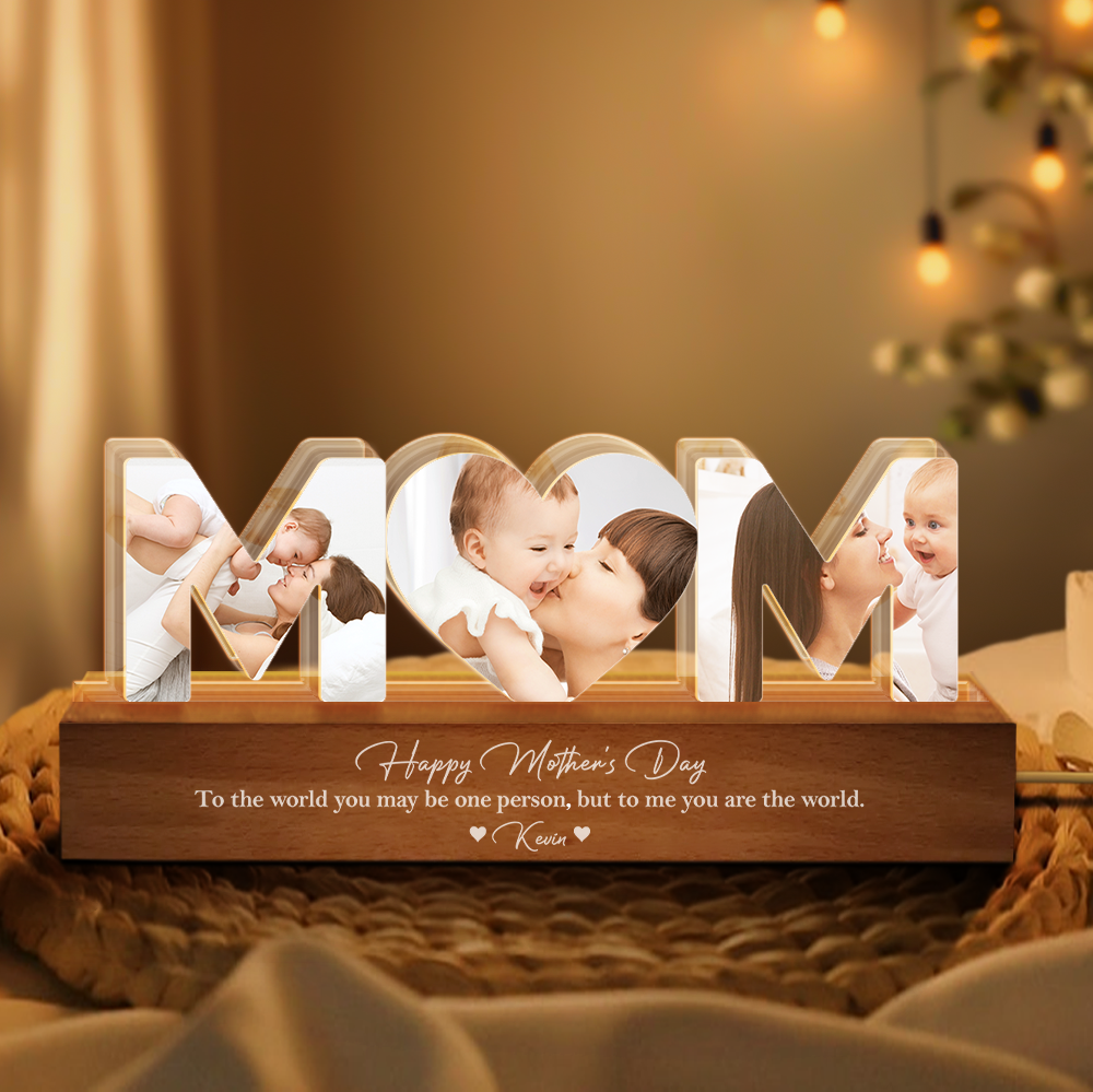 Custom Photo Happy Mother's Day LED Night Light